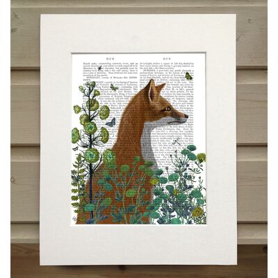 Fox In the Garden, Book Print, Art Print, Wall Art