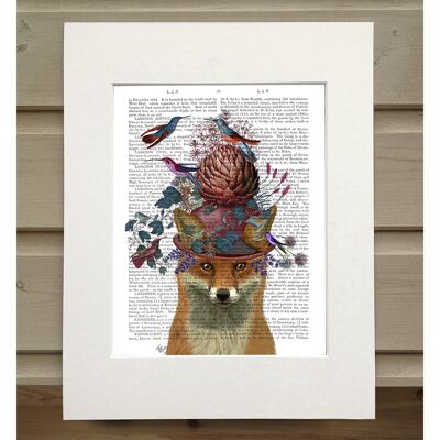 Fox Birdkeeper with Artichoke, Book Print, Art Print, Wall Art
