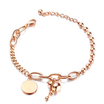 Naples rose gold | Stainless steel bracelet with engraving