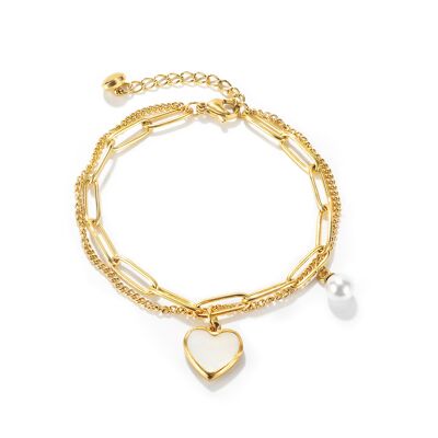 Valencia gold | Stainless steel bracelet with engraving