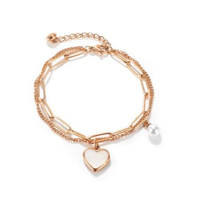 Valencia rose gold | Stainless steel bracelet with engraving