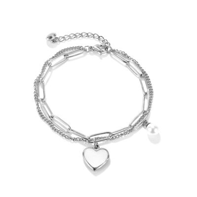 Valencia plata | Brazalete de acero inoxidable con grabado