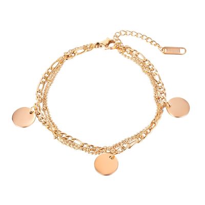 Vienna rose gold | Stainless steel bracelet with engraving