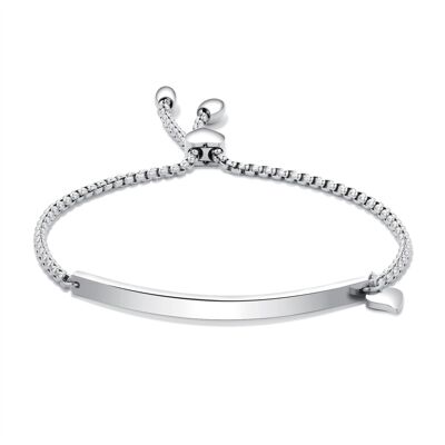 Bologna silber | Edelstahl Armband mit Gravur