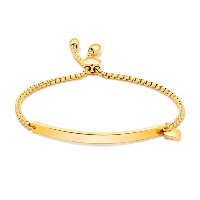 bologna gold | Stainless steel bracelet with engraving