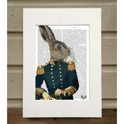 Lieutenant Hare, Book Print, Art Print, Wall Art