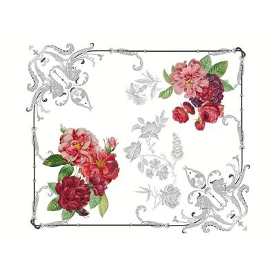 Set de table Banquet Floral Blanc lavé 53 x 62 cm 100% lin