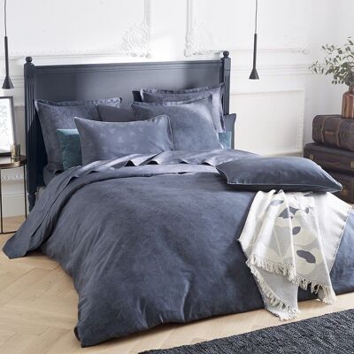 Housse de couette Marronniers Bleu 200 x 200 cm satin de coton 120 fils/cm²