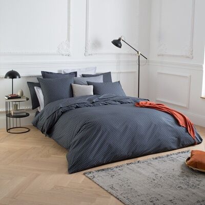 Housse de couette Osaka Graphite 240 x 220 cm percale de coton 80 fils/cm²