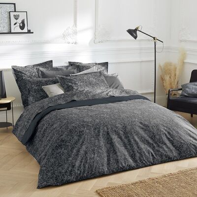 Housse de couette Reve Noir Nocturne 260 x 240 cm percale de coton 80 fils/cm²