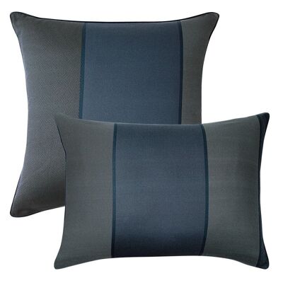 Taie d'oreiller Dandy Blue 40 x 80 cm satin de coton 120 fils/cm²