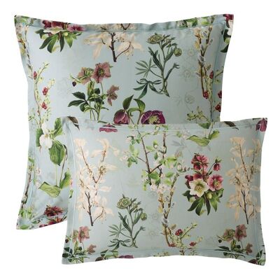 Taie d'oreiller Hellebore Givre 63 x 63 cm satin de coton 120 fils/cm²