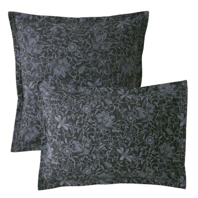 Taie d'oreiller Reve Noir Nocturne 40 x 80 cm percale de coton 80 fils/cm²