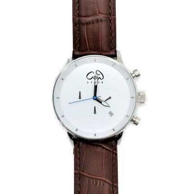 CHRONO Cuir Marron | Accessoire moderne