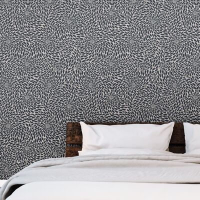 Colette wallpaper - Warm sand & Anthracite gray