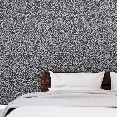 Colette wallpaper - Warm sand & Anthracite gray
