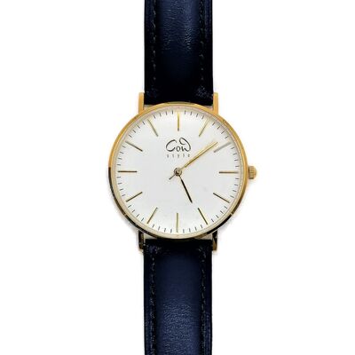 MODERN Blue Leather gold | Modern accessory