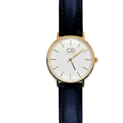 MODERN Blue Leather gold | Modern accessory