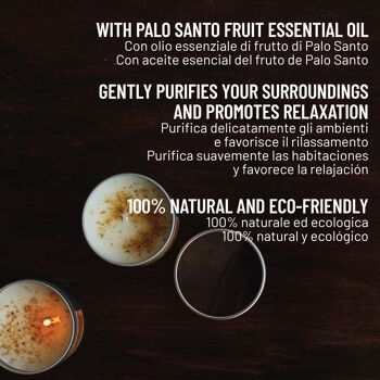 Bougie parfumée à l'huile essentielle de Palo Santo 3