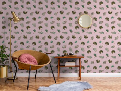 Papier peint Fletcher - Pink & Green