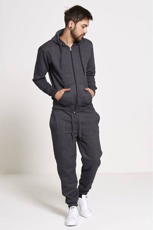 Charcoal Basic Pullover Hood Tracksuit TS20234