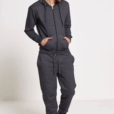 Charcoal Basic Pullover Hood Tracksuit TS20234
