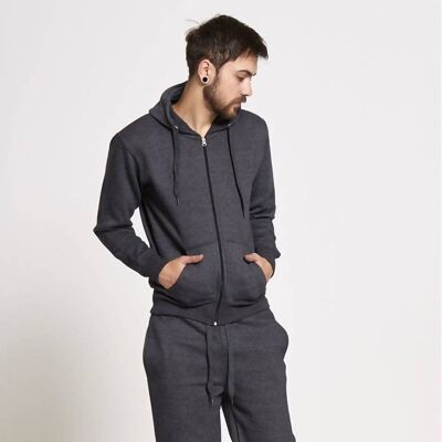 Charcoal Basic Pullover Hood Tracksuit