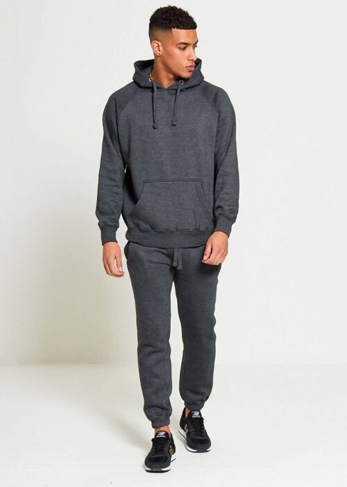 Charcoal Basic Pullover Hood Tracksuit (TS20234)
