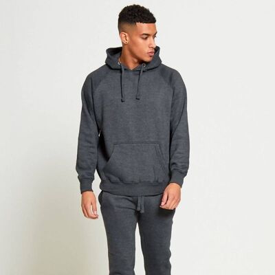 Charcoal Basic Pullover Hood Tracksuit (TS20234)