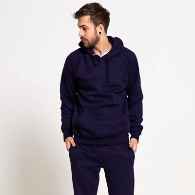Trainingsanzug mit Basic-Pullover und Kapuze, Marineblau