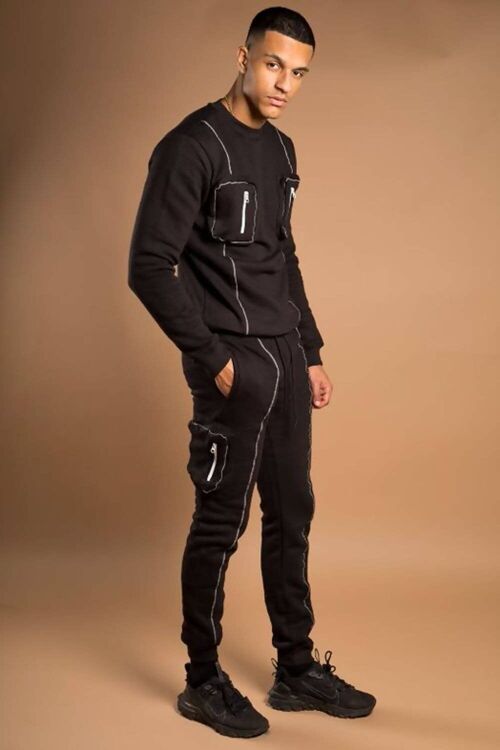 Piped Cargo Pockets Tracksuit  TS2502
