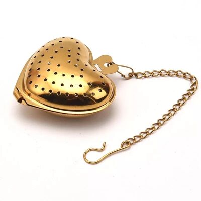 Heart Shaped Tea Infuser - Gold