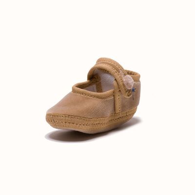 Bambino in velluto beige