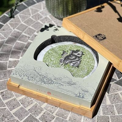 Gift box for puer bamboo cakes