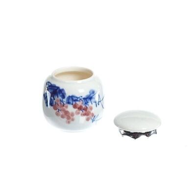 Récipient en porcelaine décoré 30g