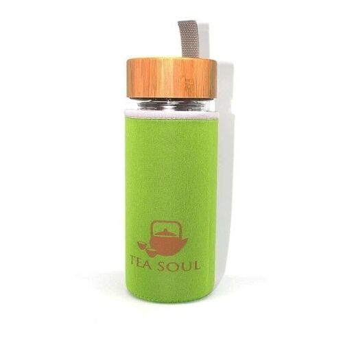 Custodia per thermos in neoprene verde