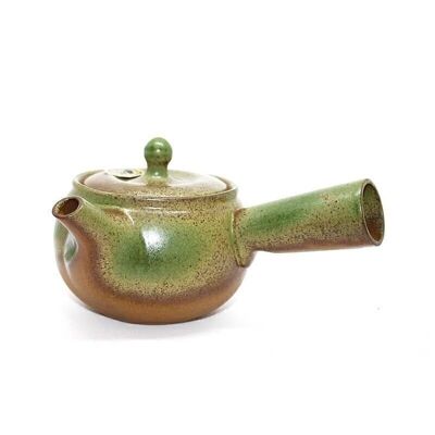 Japanese kyusu Tokoname in green ceramic 330 ml