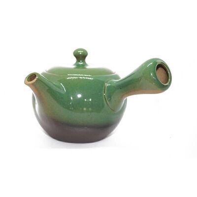 Kyusu Tokoname japonais en céramique émaillée verte 360 ml