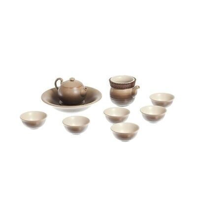 Lin's Ceramics Studio gray ceramic set 9 pcs