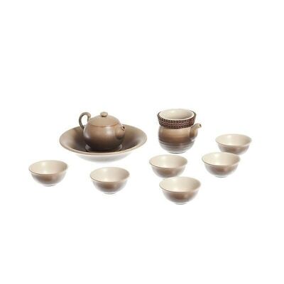 Lin's Ceramics Studio set de cerámica gris 9 piezas