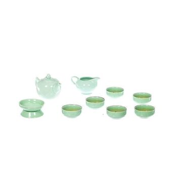 Service en porcelaine Vert Céladon 9 pcs