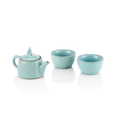 Ru porcelain set blue 3 pcs