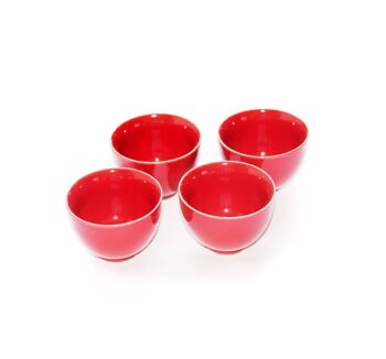 Set de gobelets en argile 100ml (4pcs de 25ml chacun) - Rouge 1
