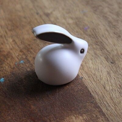 Ceramic rabbit tea figurine