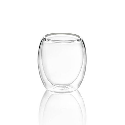 Vaso vidrio doble capa 80 ml
