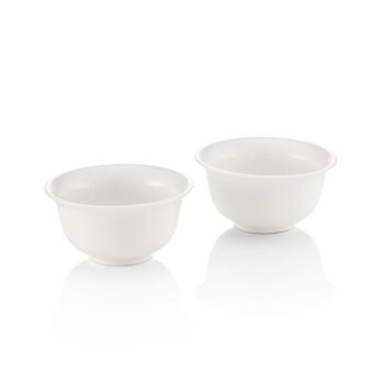 Tasses en porcelaine blanche 40 ml 2 pcs