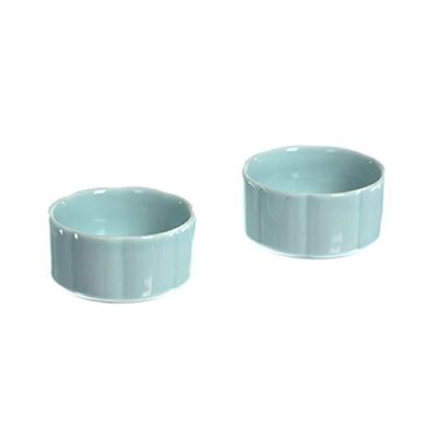 Vasos de porcelana Celadon 100 ml 2 uds - Celeste