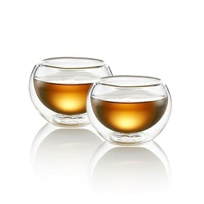 30 ml double layer glass cups 2 pcs