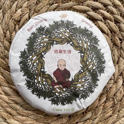 Ban Zhang Bio Sheng Puer Tee (roh) 2018 Kuchen 100g