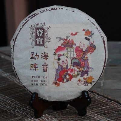 Puer Shu Tee (gekocht) Menghai Chen Xiang 2019 357g